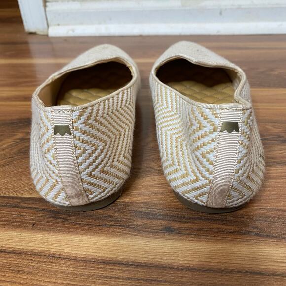 BIRDIES Heron Chai Chevron Woven Flats Cushioned Comfort Bridal Size 10 - Picture 4 of 10